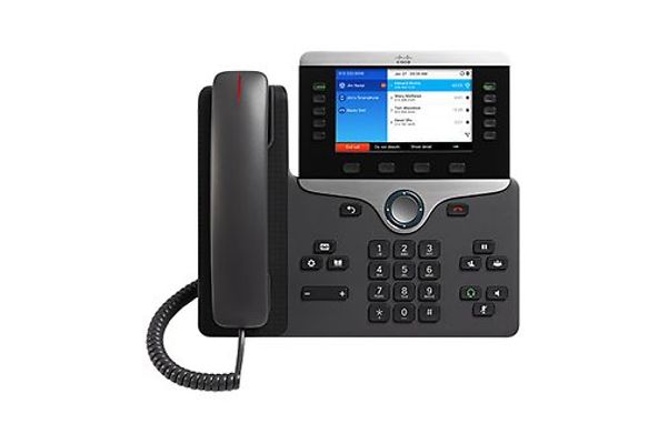 Cisco-8851 vor weißem Hintergrund