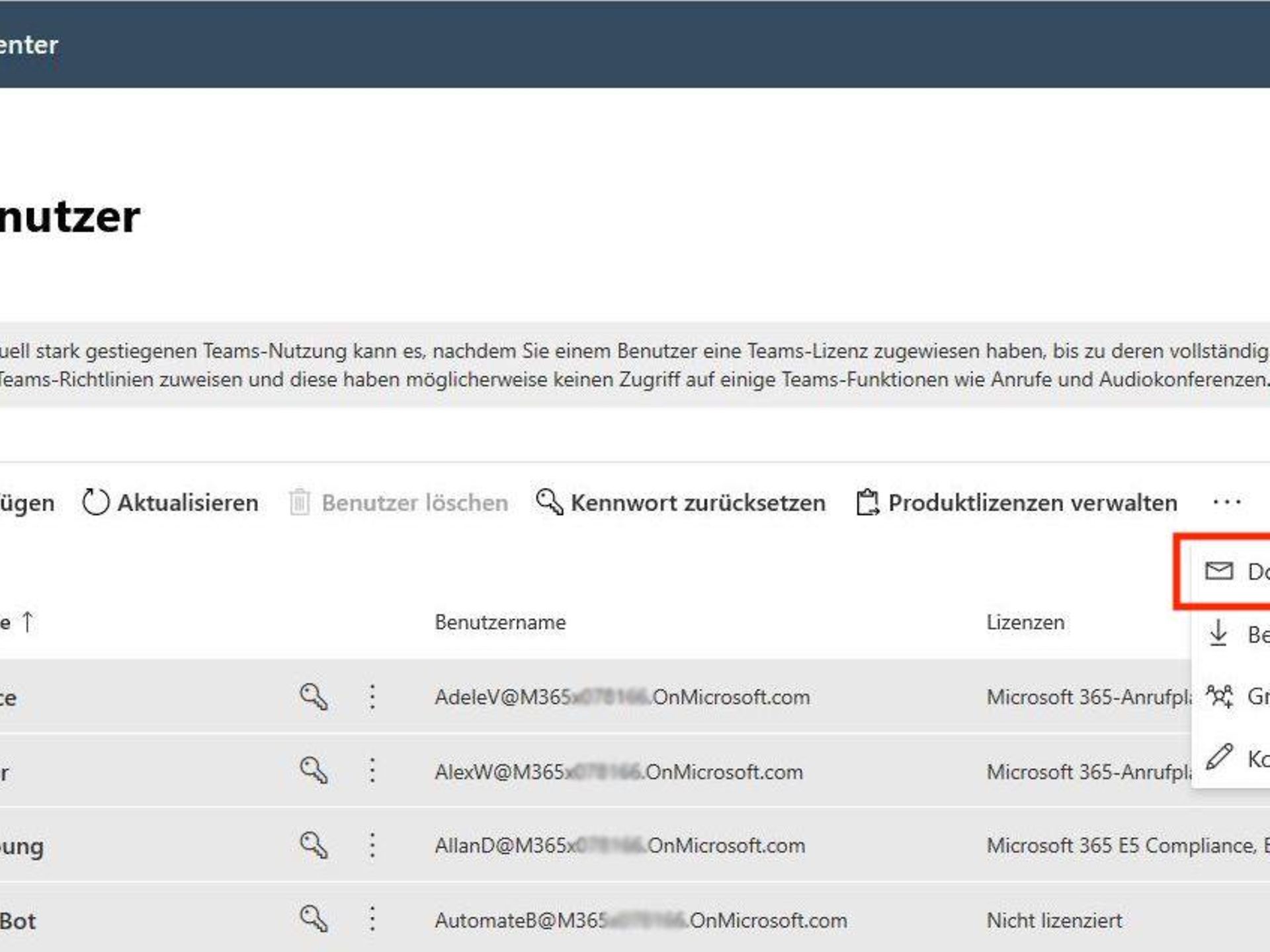 Domain ändern