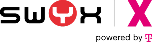 Logo Swyx X powered bei Telekom